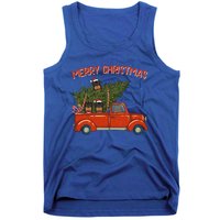 Rottweiler Xmas Vintage Red Pickup Retro Truck Meaningful Gift Tank Top