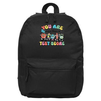 Retro You Are More Than Test Score Test Day Teacher Student 16 in Basic Backpack