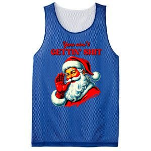 Retro You AinT Getting Shit Funny Santa Mesh Reversible Basketball Jersey Tank