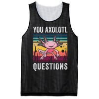 Retro You Axolotl Questions Funny Axolotls Amphibian Lover  Mesh Reversible Basketball Jersey Tank