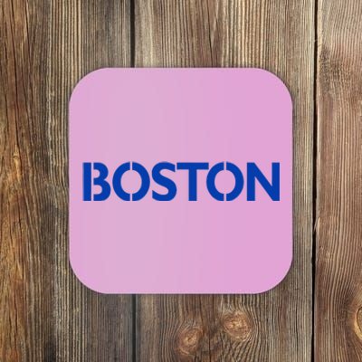 Retro Yellow Boston Vintage Throwback Running Coaster