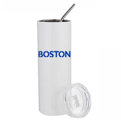 Retro Yellow Boston Vintage Throwback Running Stainless Steel Tumbler