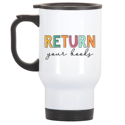 Return Your Books Stainless Steel Travel Mug