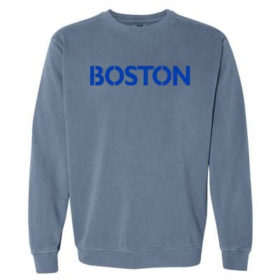 Retro Yellow Boston Vintage Throwback Running Garment-Dyed Sweatshirt