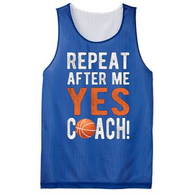 Repeat Yes Basketball Coach Basketball Coaching Gift Mesh Reversible Basketball Jersey Tank