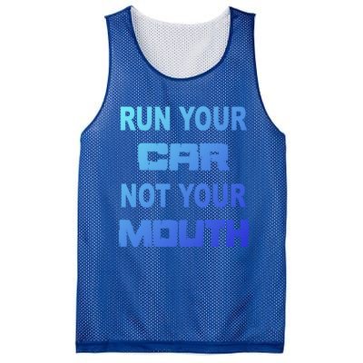 Run Your Car Not Your Mouth Gift Street Outlaws Racing Mesh Reversible Basketball Jersey Tank