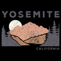 Retro Yosemite California Established 1890 National Park Stripe Pom Pom Beanie