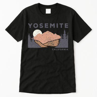 Retro Yosemite California Established 1890 National Park Tall T-Shirt