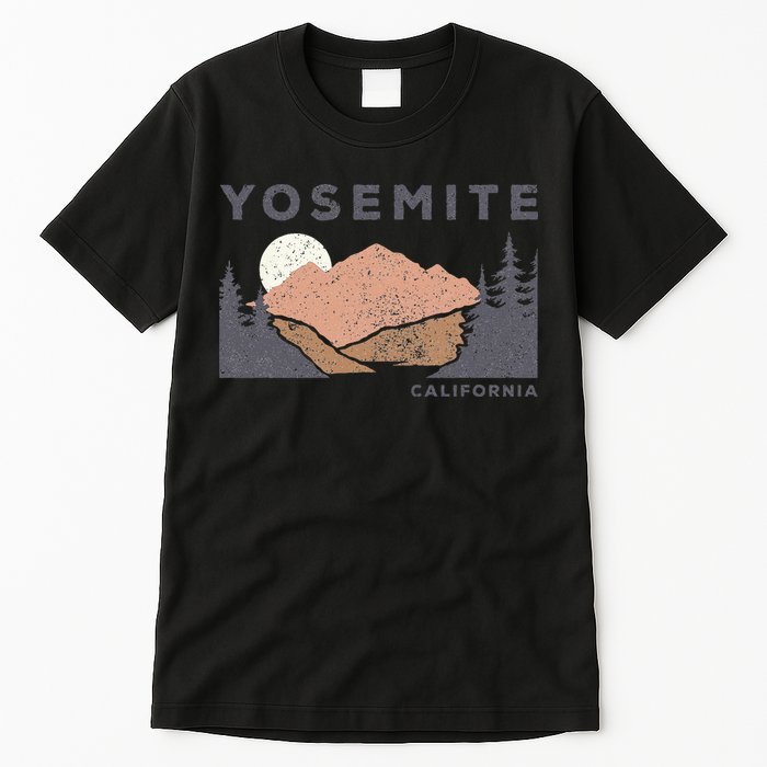 Retro Yosemite California Established 1890 National Park Tall T-Shirt