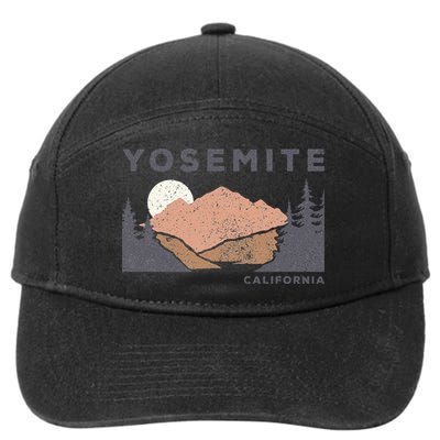 Retro Yosemite California Established 1890 National Park 7-Panel Snapback Hat