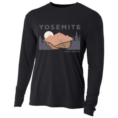 Retro Yosemite California Established 1890 National Park Cooling Performance Long Sleeve Crew