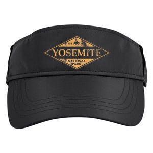 Retro Yosemite California Established 1890 National Park Adult Drive Performance Visor