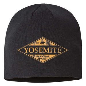 Retro Yosemite California Established 1890 National Park Sustainable Beanie