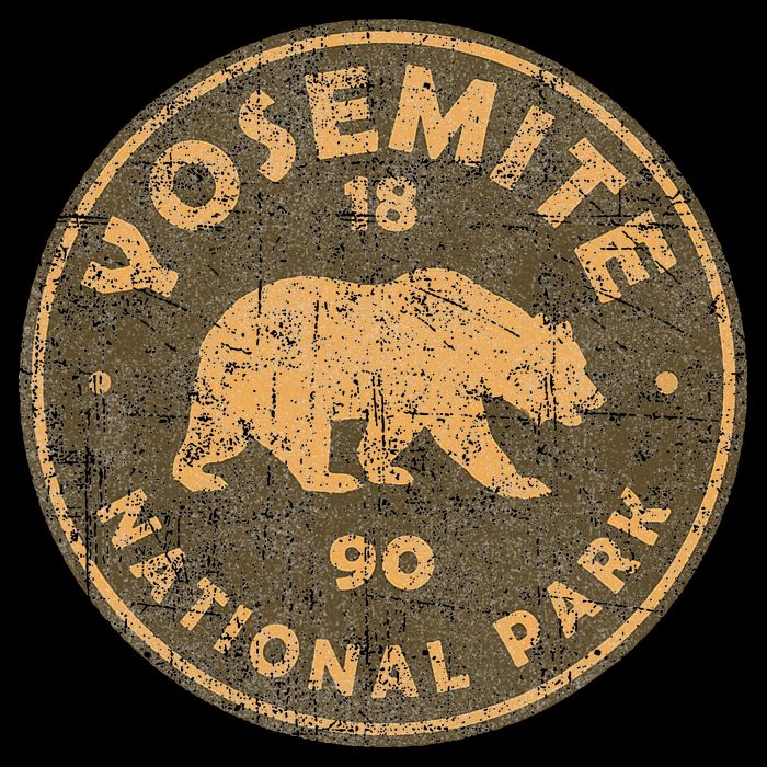 Retro Yosemite California Established 1890 National Park Cooling Performance Crew T-Shirt