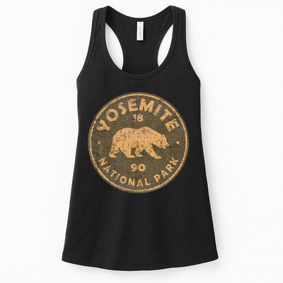 Retro Yosemite California Established 1890 National Park Womens Tank Top