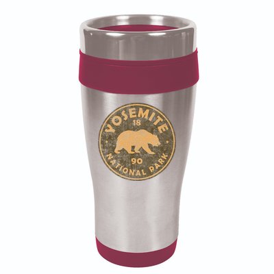 Retro Yosemite California Established 1890 National Park 16oz Travel Tumbler