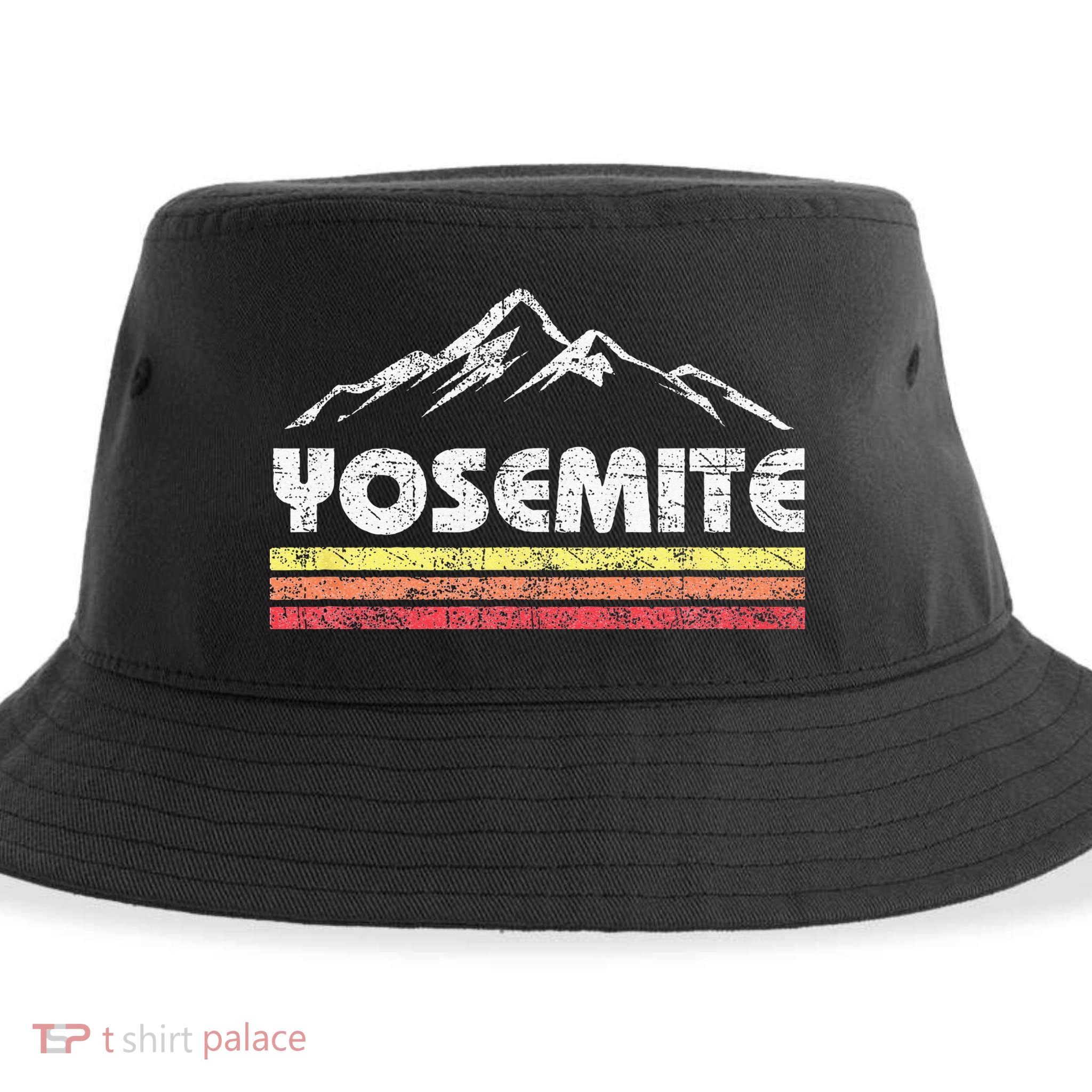 Retro Yosemite California Vintage National Park Souvenir Sustainable Bucket Hat