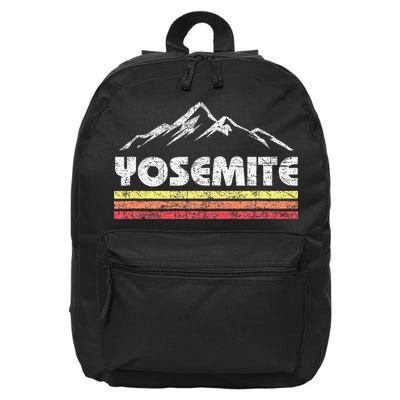 Retro Yosemite California Vintage National Park Souvenir 16 in Basic Backpack