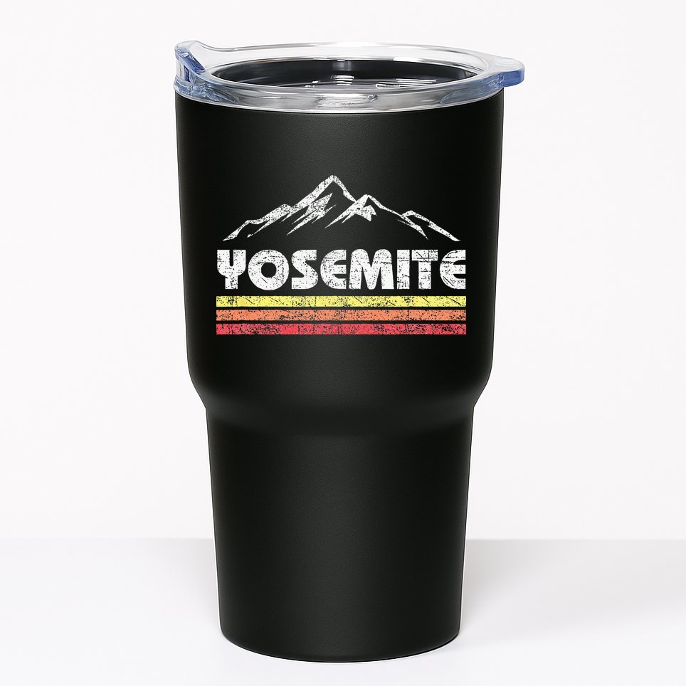 Retro Yosemite California Vintage National Park Souvenir Tumbler