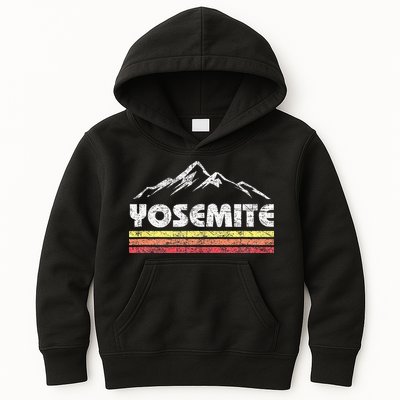 Retro Yosemite California Vintage National Park Souvenir Kids Hoodie