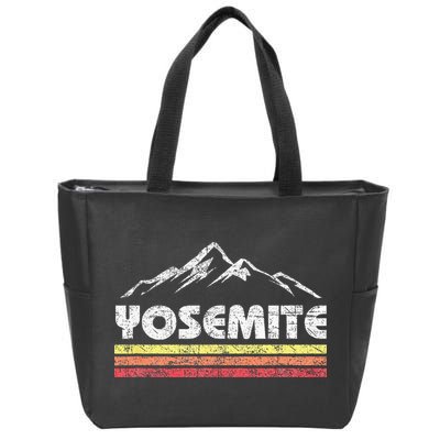 Retro Yosemite California Vintage National Park Souvenir Zip Tote Bag