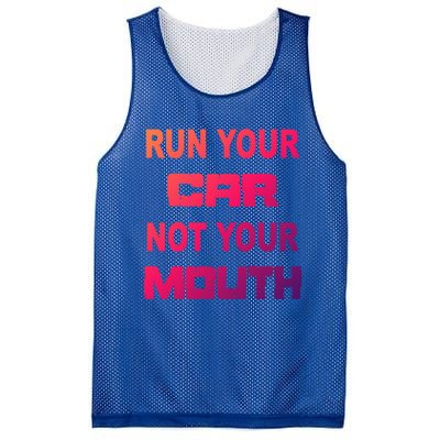 Run Your Car Not Your Mouth Gift Street Outlaws Racing Mesh Reversible Basketball Jersey Tank