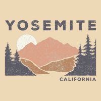 Retro Yosemite California Established 1890 National Park Zip Tote Bag
