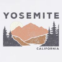 Retro Yosemite California Established 1890 National Park Cooling Performance Crew T-Shirt