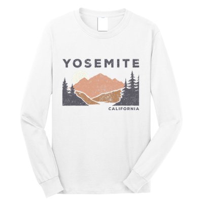 Retro Yosemite California Established 1890 National Park Long Sleeve Shirt