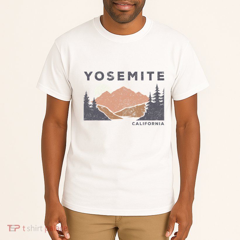 Retro Yosemite California Established 1890 National Park Tall T-Shirt