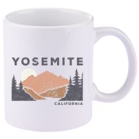 Retro Yosemite California Established 1890 National Park 11oz C Handle Ceramic Mug