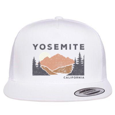 Retro Yosemite California Established 1890 National Park Flatbill Hat