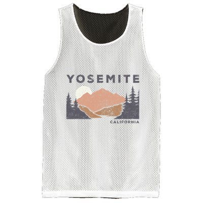 Retro Yosemite California Established 1890 National Park Mesh Reversible Basketball Jersey Tank