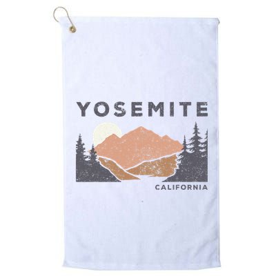 Retro Yosemite California Established 1890 National Park Golf Towel