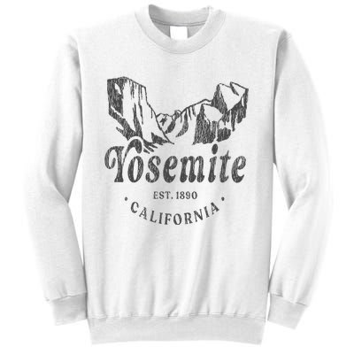 Retro Yosemite California National Park Mountains Sweatshirt