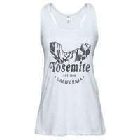 Retro Yosemite California National Park Mountains Ladies Essential Flowy Tank