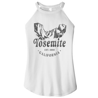 Retro Yosemite California National Park Mountains Women’s Perfect Tri Rocker Tank