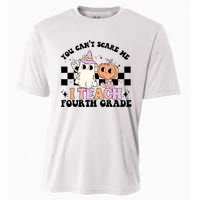 Retro You CanT Scare Me I Teach 4th Grade Teacher Halloween Cooling Performance Crew T-Shirt