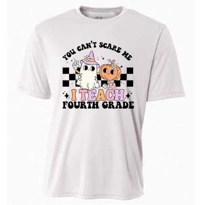 Retro You CanT Scare Me I Teach 4th Grade Teacher Halloween Cooling Performance Crew T-Shirt