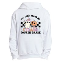 Retro You CanT Scare Me I Teach 4th Grade Teacher Halloween Urban Pullover Hoodie