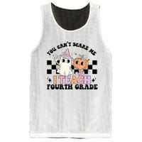 Retro You CanT Scare Me I Teach 4th Grade Teacher Halloween Mesh Reversible Basketball Jersey Tank