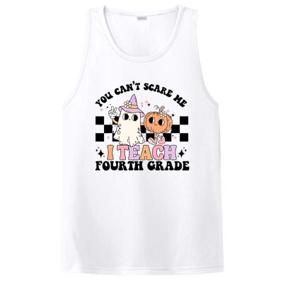 Retro You CanT Scare Me I Teach 4th Grade Teacher Halloween PosiCharge Competitor Tank