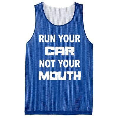 Run Your Car Not Your Mouth Gift Street Outlaws Racing Mesh Reversible Basketball Jersey Tank