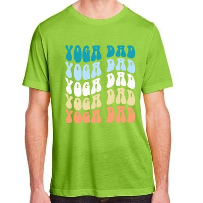 Retro Yoga Dad FatherS Day Retro Groovy Daddy Yoga Gift Adult ChromaSoft Performance T-Shirt