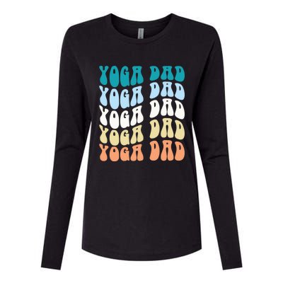 Retro Yoga Dad FatherS Day Retro Groovy Daddy Yoga Gift Womens Cotton Relaxed Long Sleeve T-Shirt