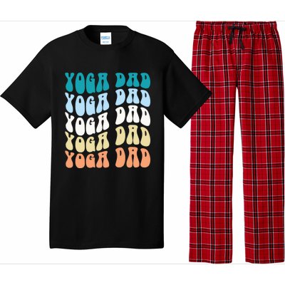 Retro Yoga Dad FatherS Day Retro Groovy Daddy Yoga Gift Pajama Set