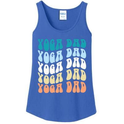 Retro Yoga Dad FatherS Day Retro Groovy Daddy Yoga Gift Ladies Essential Tank