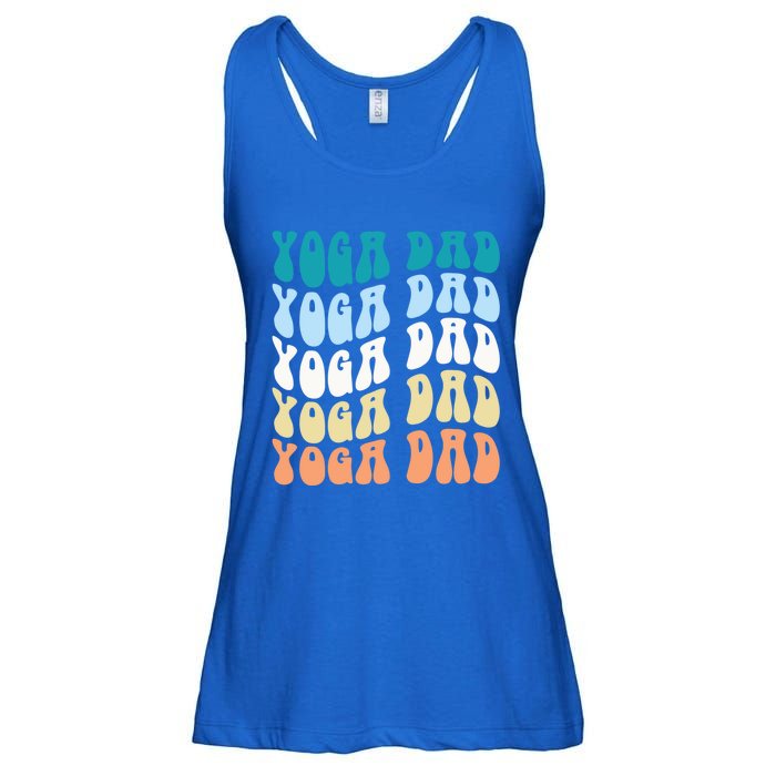 Retro Yoga Dad FatherS Day Retro Groovy Daddy Yoga Gift Ladies Essential Flowy Tank