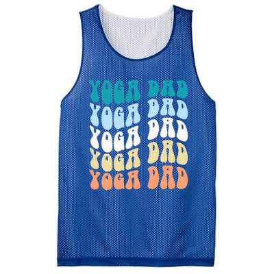 Retro Yoga Dad FatherS Day Retro Groovy Daddy Yoga Gift Mesh Reversible Basketball Jersey Tank