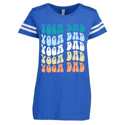 Retro Yoga Dad FatherS Day Retro Groovy Daddy Yoga Gift Enza Ladies Jersey Football T-Shirt